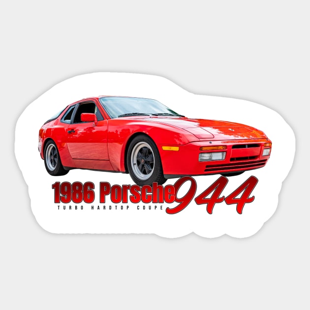 1986 Porsche 944 Turbo Hardtop Coupe Sticker by Gestalt Imagery